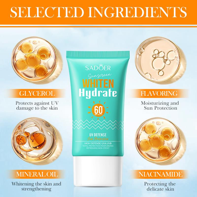 SADOER Whitening & Moisturizing UV Protective Sunscreen Lotionv