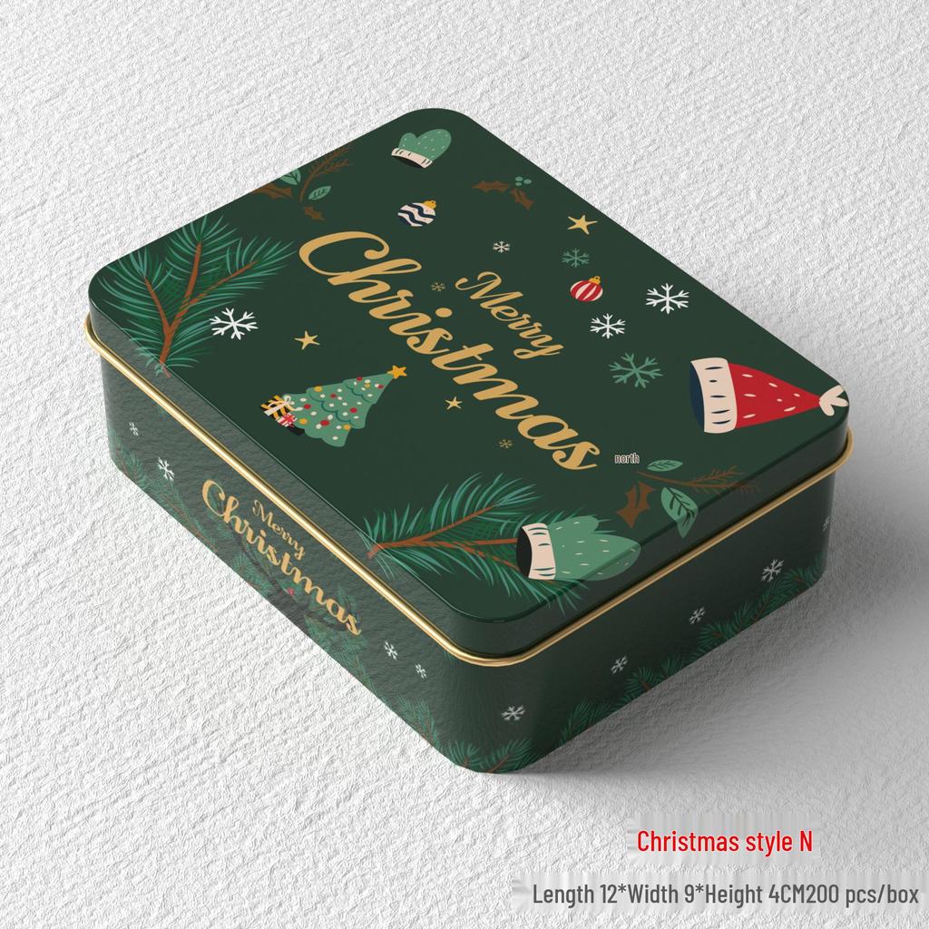 2024 Christmas Rectangle Tin Box Gift Packaging for Candy