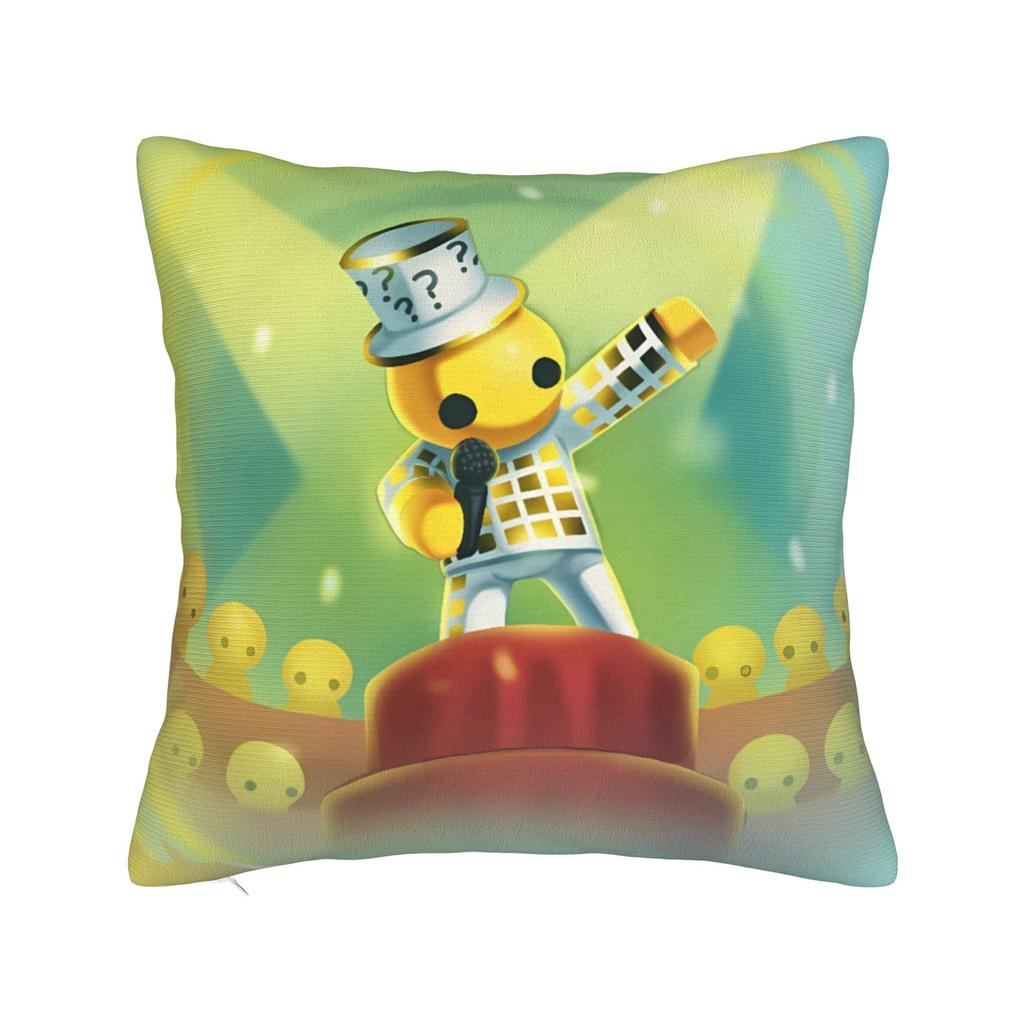 Friendly Wobbly Life Duo Play Pillow Case Retro Trendy Pillow Cover Comfy Pillowcases For Chair Sofa Home Decor
