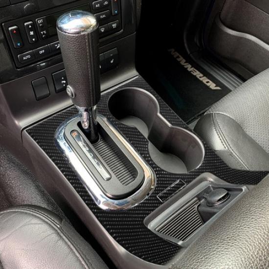 2Pcs Carbon Fiber Automatic Gear Shift Frame Cover Trim For Ford Explorer 08-10