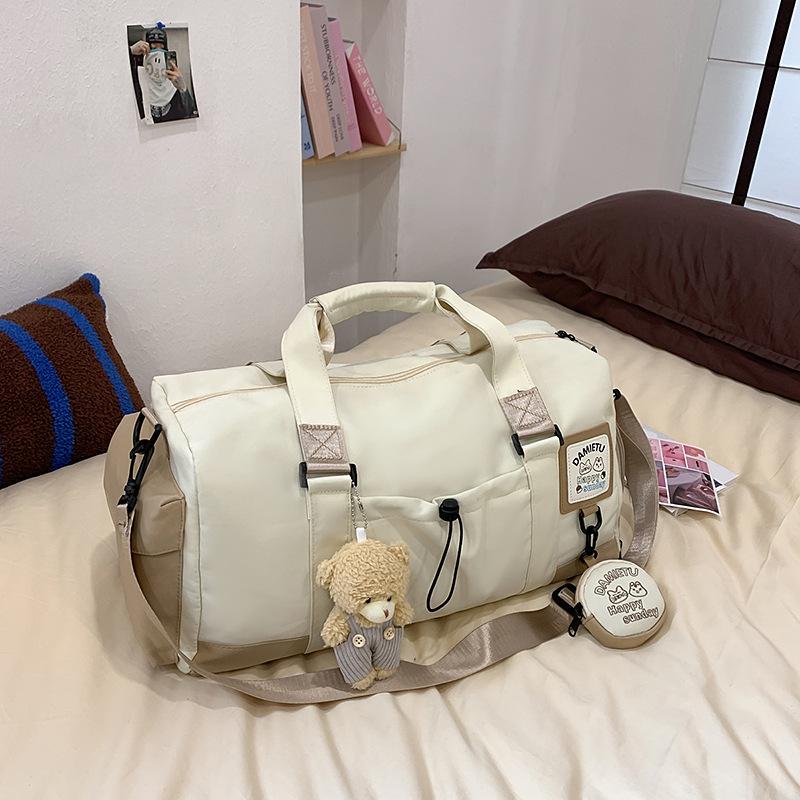 

Short-haul travel bag Women s lightweight and simple luggage bag Large capacity portable messenger bag Versatile going out Lightweight fitness bag single bag