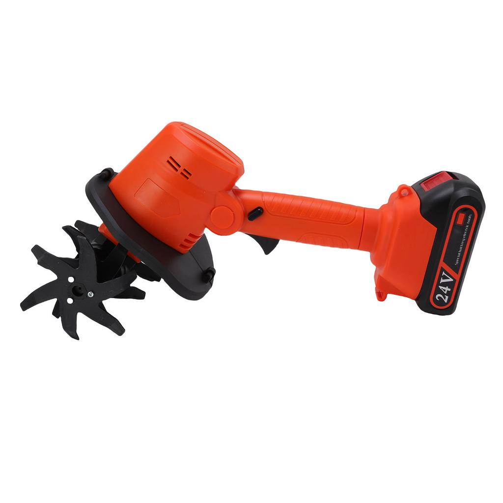 Cordless Tiller Cultivator Battery Powered Garden Cultivator Mini Tiller for Weeding Battery Charger