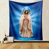 Mother of Christian Faith Jesus Tapestry for Bedroom Wall Apartment Wall Hanging Blessed Virgin Mary Living Room Decoration Gift