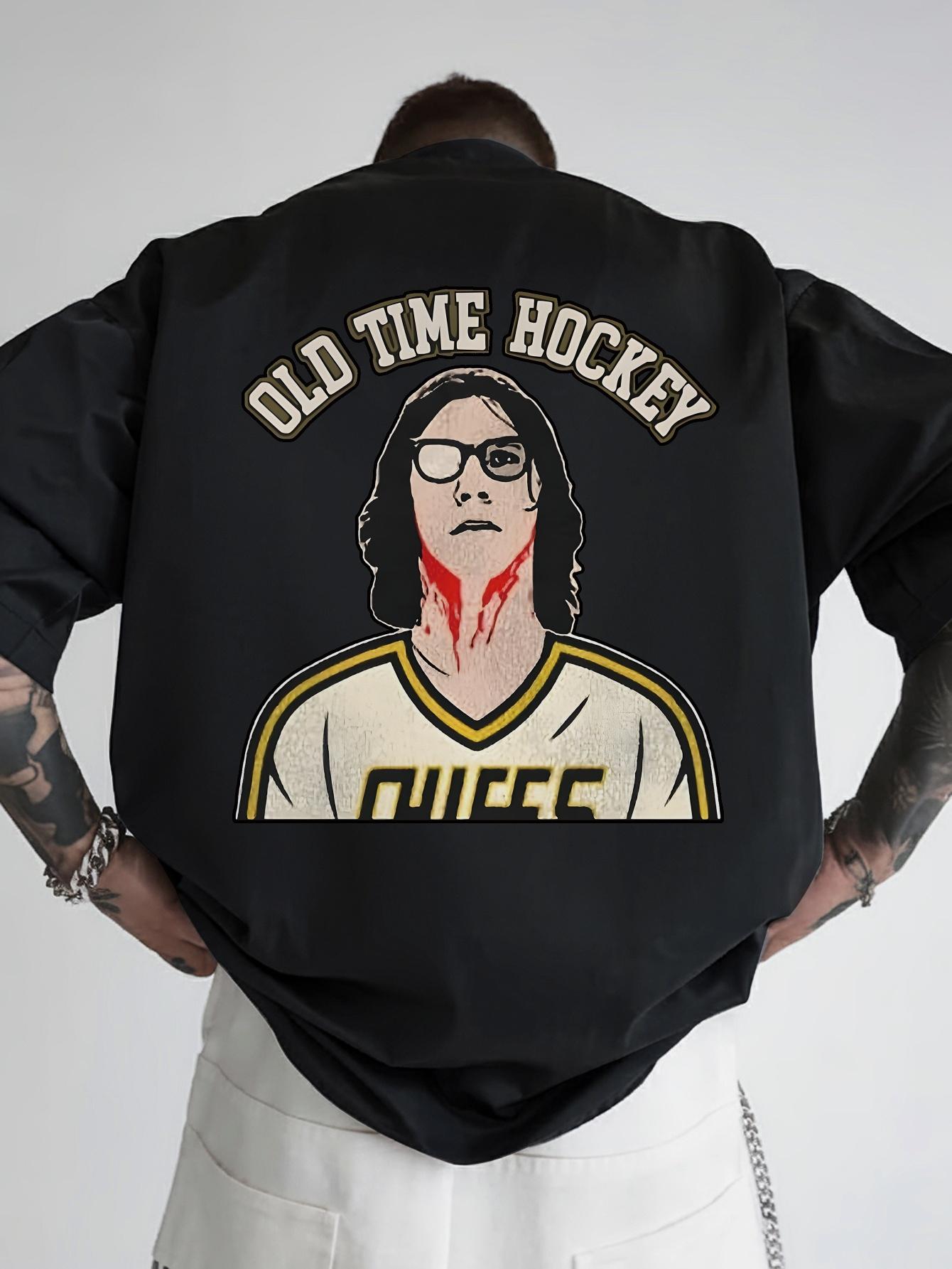

Повседневная футболка с графическим принтом Old Time Hockey - Черная, полиэстер, с круглым вырезом S