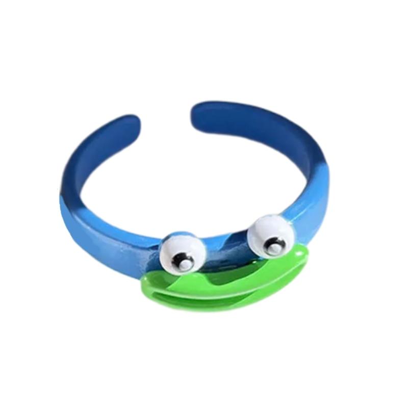 

Colorful Silicone Rings Stylish Ugly Doll Accessory Adjustable Size Open Fingers Jewelry for Daily Wear and Parties