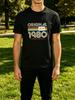 Unisexs Tee Original 1980 Limited Retro Cassette Stripes Print Cotton Short Sleeve Male Casual Streetwear Outdoor Daily Basic Top