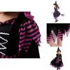 Exquisite Children's Halloween Witch Costume With Silky Fabric And Intricate Details
