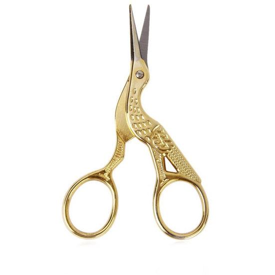 Stainless Steel Vintage Stork Crane Bird Scissors Sewing Nail Art Craft Tool