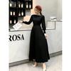 Women Slim Pleated Maxi Dress with Belt Female Streetwear Vintage Dress Tie Front Dress  Robe