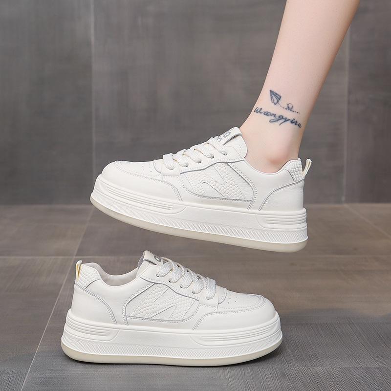 Premium thick-soled white shoes women's autumn new versatile heightening board shoes non-slip casual shoes