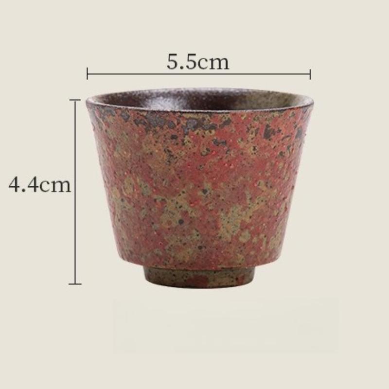 Manshanhong horseshoe cup retro ceramic teacup tea tasting cup household personal tea small cup kung fu tea set single cup
