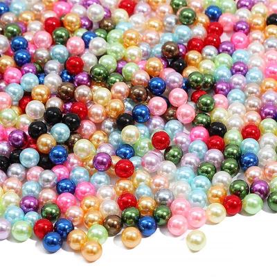 3-8mm 2000PCS/Lote ABS No Hole Pearl Beads Contas de plástico redondas para fazer joias DIY