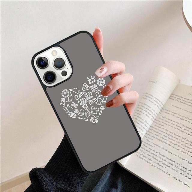 love Sewing Machine Pattern Coque Shell For iPhone 17 Air 15 16 14 13 12 Pro Max 11 Pro Max Plus Phone Case Cover