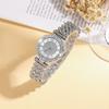 6Pcs/set Luxury Crystal Quartz Watch Exquisite Necklace Bracelet Earrings Set  Ladies