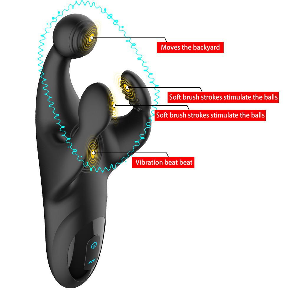 Odin Trident Vibrating Prostate Massager - Handheld Electric Anal Plug for Adults