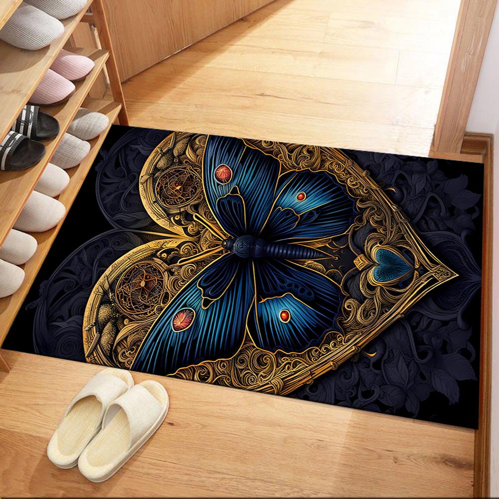 Steampunk Butterfly Fantasy Floor Mats for Living Room, Bedroom and Room Decoration Are Suitable for Gifts.