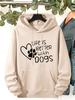 2025 Autumn Winter Dog Claw Claw Print Love Letter Cute Printed Women's Comfortable Sweatshirt Sportswear Casual Clothing