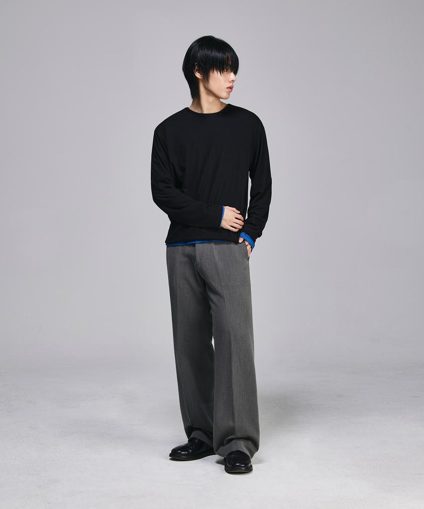 SIGNATURE [Summer Fabric Added] Semi-Bootcut Slacks [Gray]