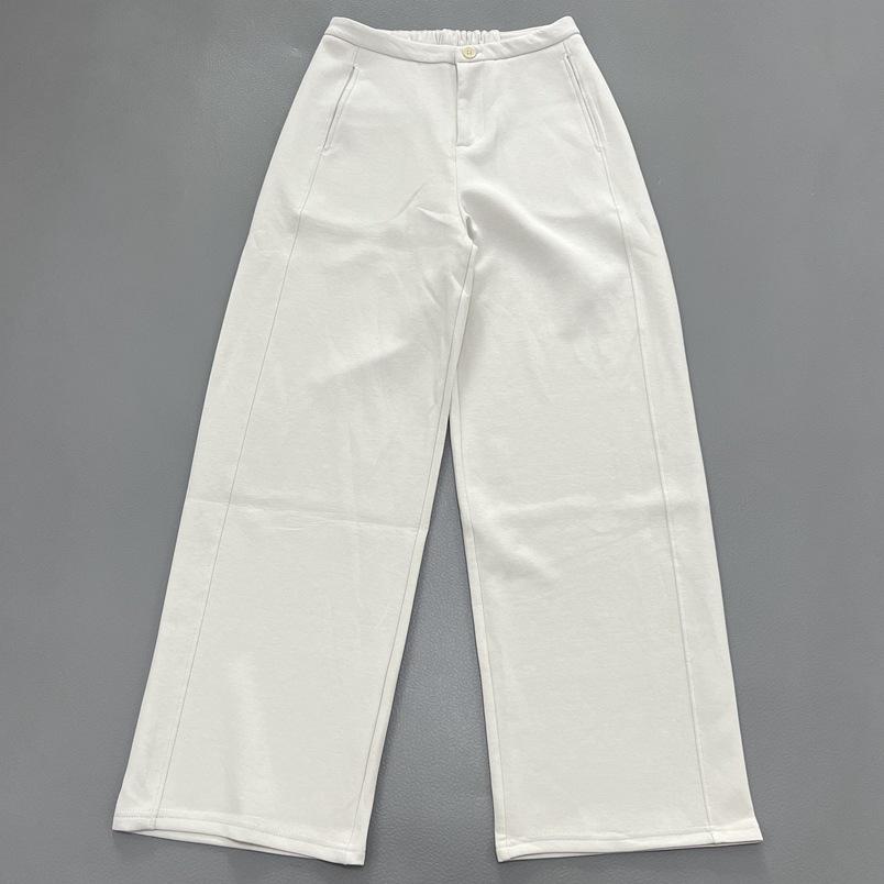 Mamba Women's Grey Wide-Leg Cotton Pants - New Spring Casual, Slimming, Drapey, Versatile Suit Style