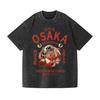 T-shirt da uomo in cotone alla moda Harajuku Vacanza Estate Manica corta Girocollo Polpo Ubriaco Lavaggio Vintage Design Giapponese T-shirt