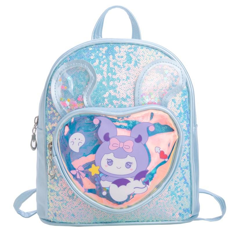 Cartoon Anime Cute Boys And Girls Backpack Kindergarten Baby School Bag Fashion Sequins Children'S Backpack