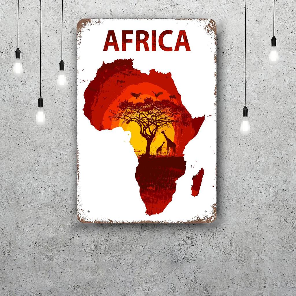 Africa Funny Bar Metal Sign Retro Plaque Vintage Sign Alcohol Drinker Pub Club Man Cave Kitchen Wall Decoration