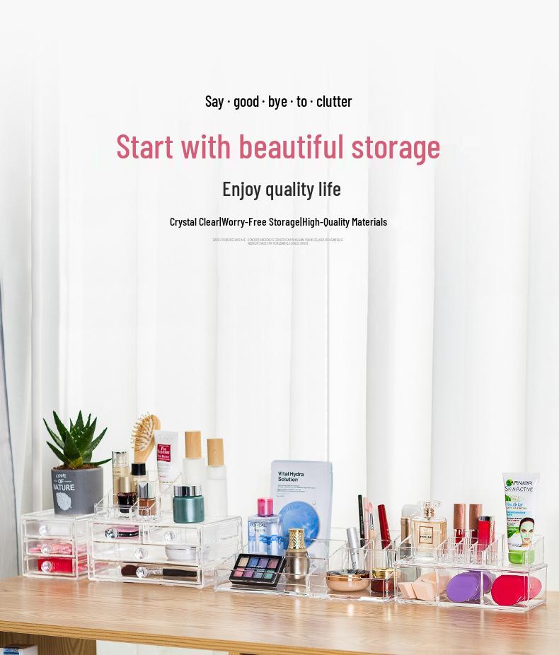 Luxury Large-Capacity Cosmetic Organizer for Lipstick & Skincare with Multi-Functional Compartments