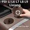 For Li L6 L7 L8 L9 2025 2024 Lixiang Silicone Central Control Cup Mat Storage Box