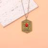 Horrorfilm Hart van Damballa Ketting Vintage Robijn Kindertotem Ketting Halloween Feest Cadeau Mannen Vrouwen Sieraden Accessoires