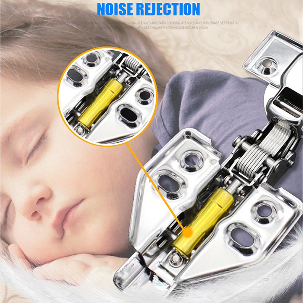 Set of 2 Cabinet Door Hinges Repair Set Includes 1 Hinges Plates and 12 Screws Stainless Steel for Easy Installation