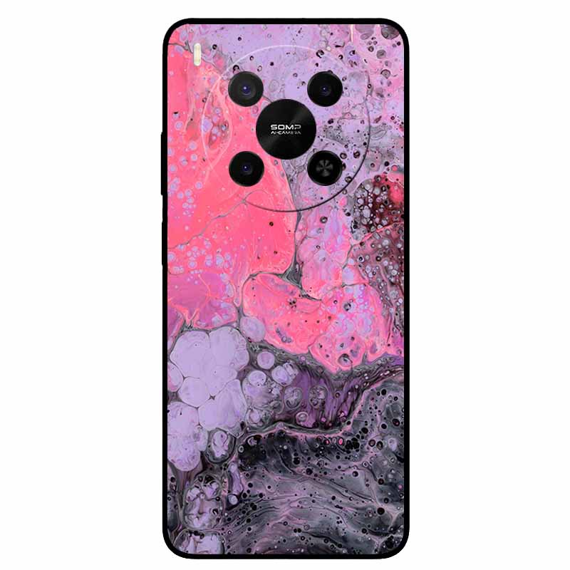 Für ZTE Blade V70 Max / Nubia V70 Max Marmor-Bemaltes Weiches TPU-Silikon-Rückseitenabdeckung Case Für Blade V70 Max Fusion Black Case V70Max