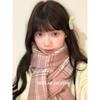 Soft Fuzzy Oversized Scarf Women Winter Warm Thick Acrylic Blend Solid Color Plush Neck Wrap