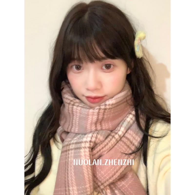 Soft Fuzzy Oversized Scarf Women Winter Warm Thick Acrylic Blend Solid Color Plush Neck Wrap