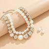 Eye Catching Large Bead Necklace Zinc Alloy Materials Clavicle Chain Accessories For Layering And Gifting