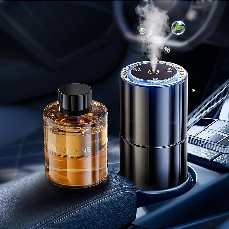 Smart Car Air Freshener,150ML Natural Fragrance Car Scents Air Freshener with Star Projector,300 Days Long Lasting, Car Essential Oil Diffuser, Auto Cologne