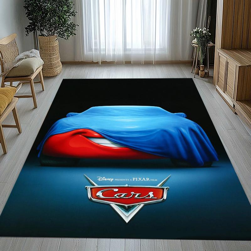 Cartoon Cars Lightning McQueen Living Room Non-Slip Area Rug Soft Carpet for Bedroom Kids Playroom Sofa,Home Decor Doormat Gift