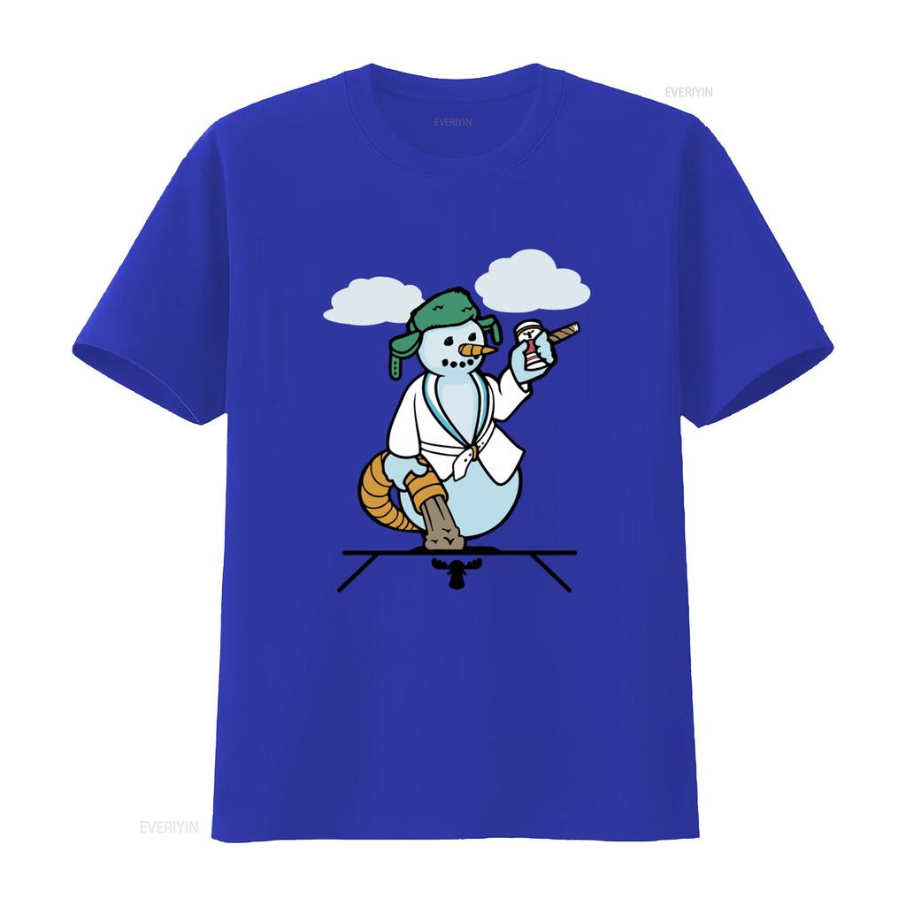 Cousin Eddie Snowman Christmas Vacation T Shirt Festive Winter Design for Holiday Fans vintage Washed homme Comfortable graphic