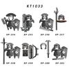 Koruit Medieval Knight Asgard Soldier Weapons Action Figures Accessories Armor Helmets Building Blocks Toys For Children KT1044