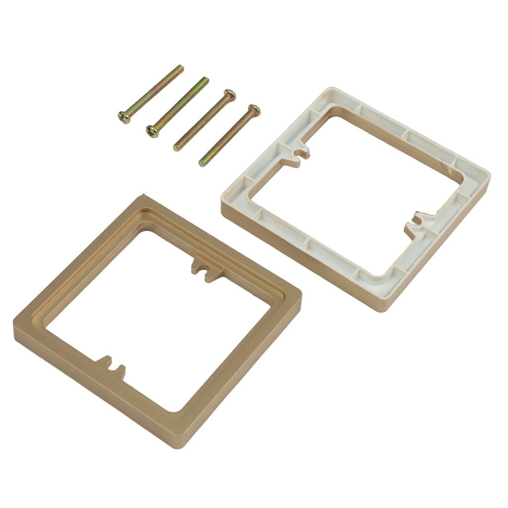 2pc Single Socket Spacer Square Spacer 10mm Square Spacer Frame Grey Box Plate Single Socket Light Switch Spacer For Living Room