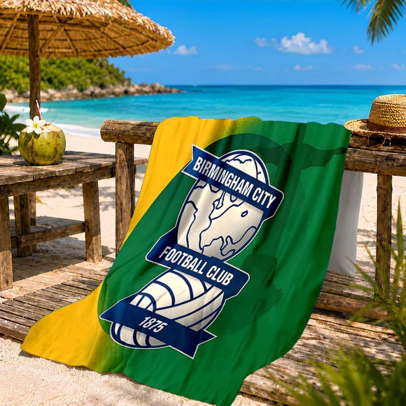 Birming-ham Football Club Bedrucktes Mikrofaser-Strandtuch, Weich und Saugfähig, Schnelltrocknend, Ideal für Sommerreisen, Strand-Essentials, Schwimmbad