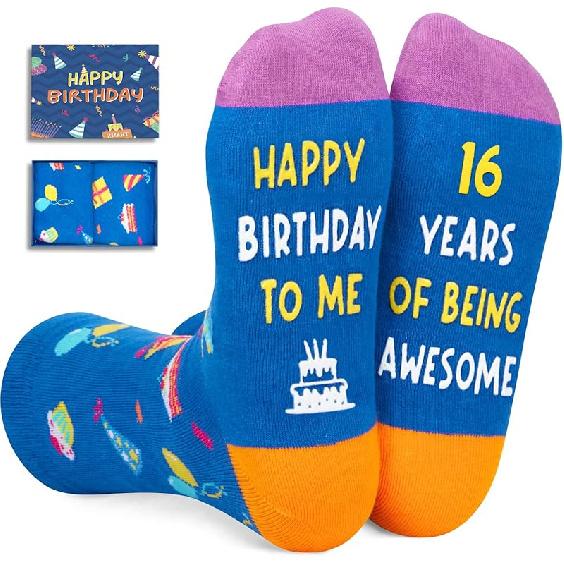 Zmart Birthday Gift Ideas for Teens - Socks for 13 14 15 16 17 Year Old Girls Boys