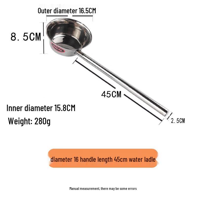 JingJingRS Stainless Steel Long Handle Water Ladle Set (10-Pack)