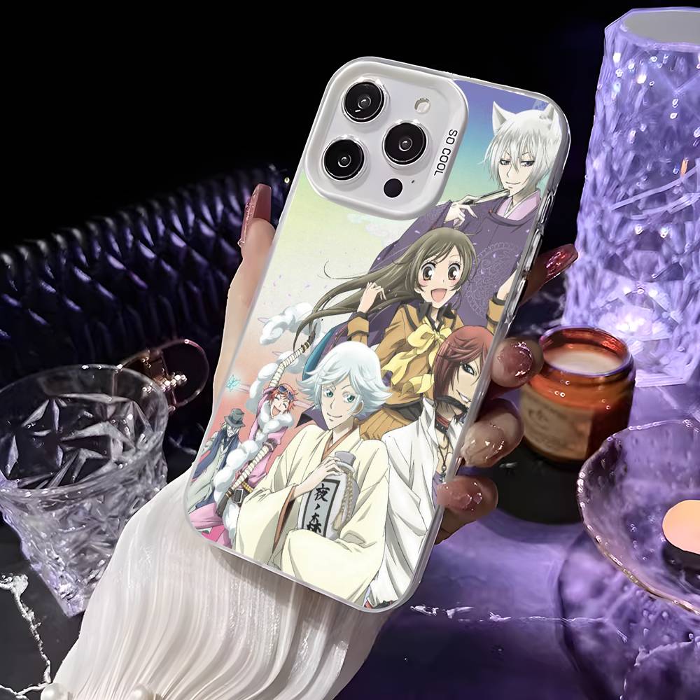 Anime K-Kamisama Kiss Handyhülle Für iPhone 16 15 14 13 12 11 Pro Max Weiß Ultraleicht Laser Metallisch Aurora Funda