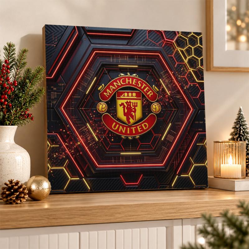 Manchester United Diamond Painting Kit 5D Full Drill DIY Diamond Mosaic Wall Art Home Decor