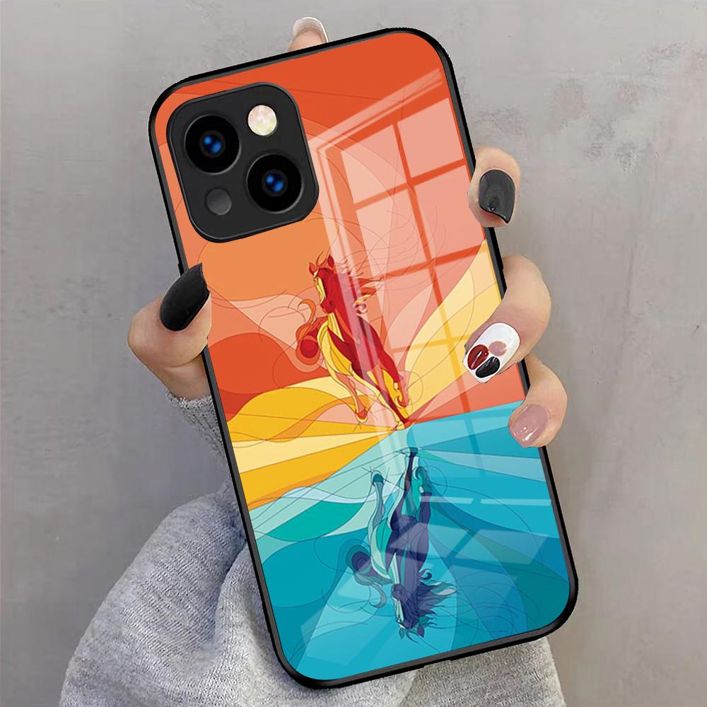 Cool Running Horse Phone Case For IPhone 17 Pro Max 16 15 14 Pro Max 13 11 X Xs Xr 8 7Plus Glass Cover