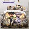 Hunter X Hunter Pattern Bedding Quilt Set Quilt Cover Pillowcase Home Birthday Gift(1 * Duvet Cover + 2 * Pillowcase, Without Core)