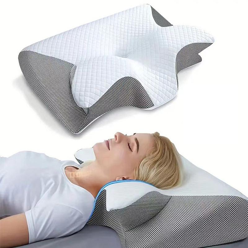 Memory Foam Pillow Cervical Orthopedic Pillow 2 in 1 Ergonomic Contour Orthopedic Pillow for Neck Pain SMZT003