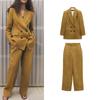 Early Autumn New Arrival Linen Blend Straight-leg High-Waisted Trousers 2753031 Double Breasted Suit Outwear 2753231