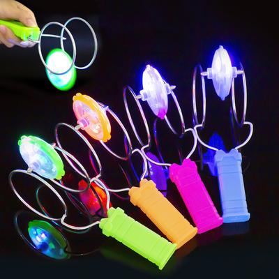 Peonza Mágica Magnética Led de Órbita Giratoria Juguete Creativo de Manivela Brillante Colorido Giro Mango Giratorio Juguetes de Rompecabezas para Niños