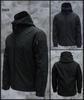 Men's Tactical Softshell Fleece Jacket: Windproof, Waterproof, Outdoor Sports Outerwear.